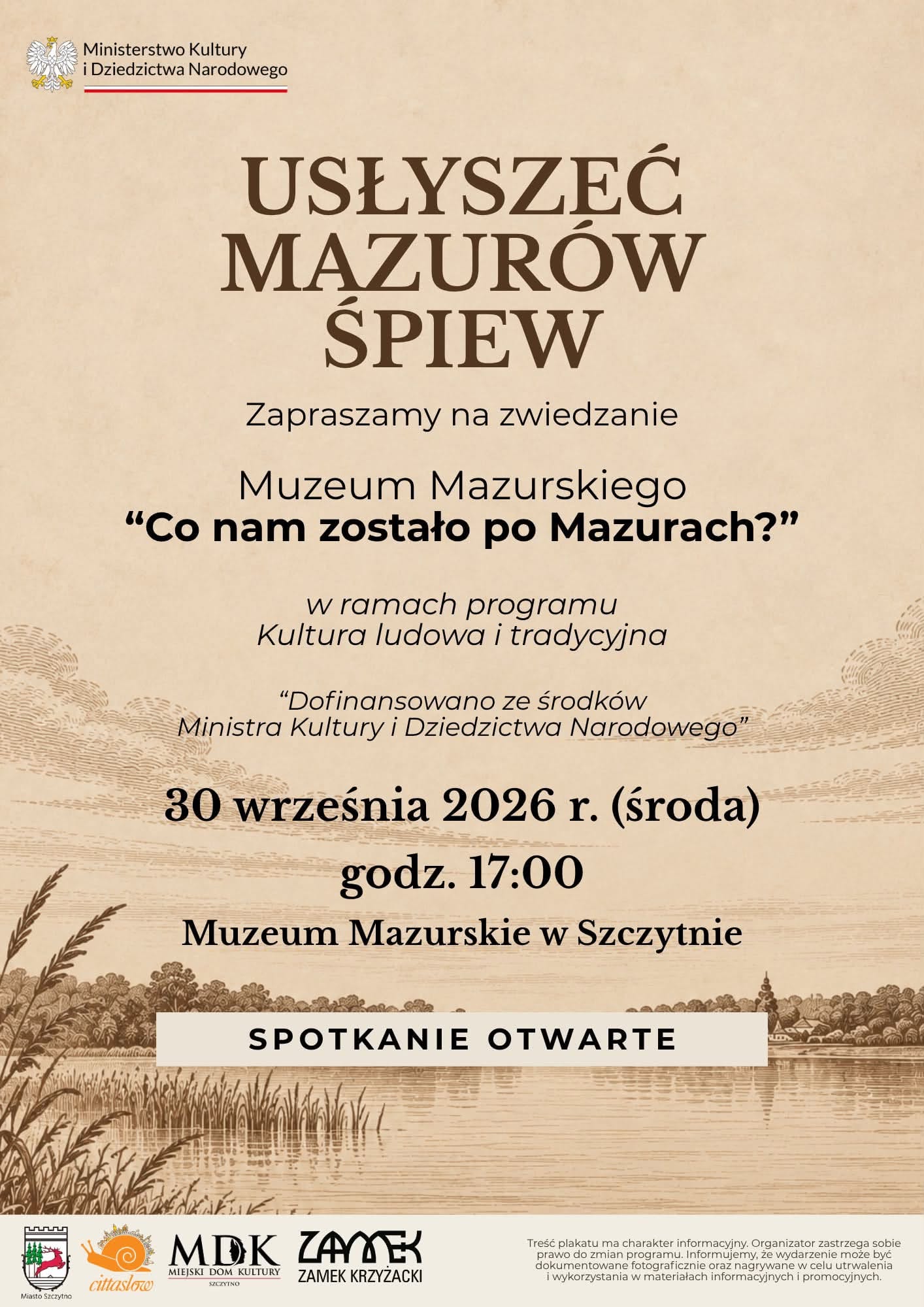 usłyszeć mazurów śpiew plakat 