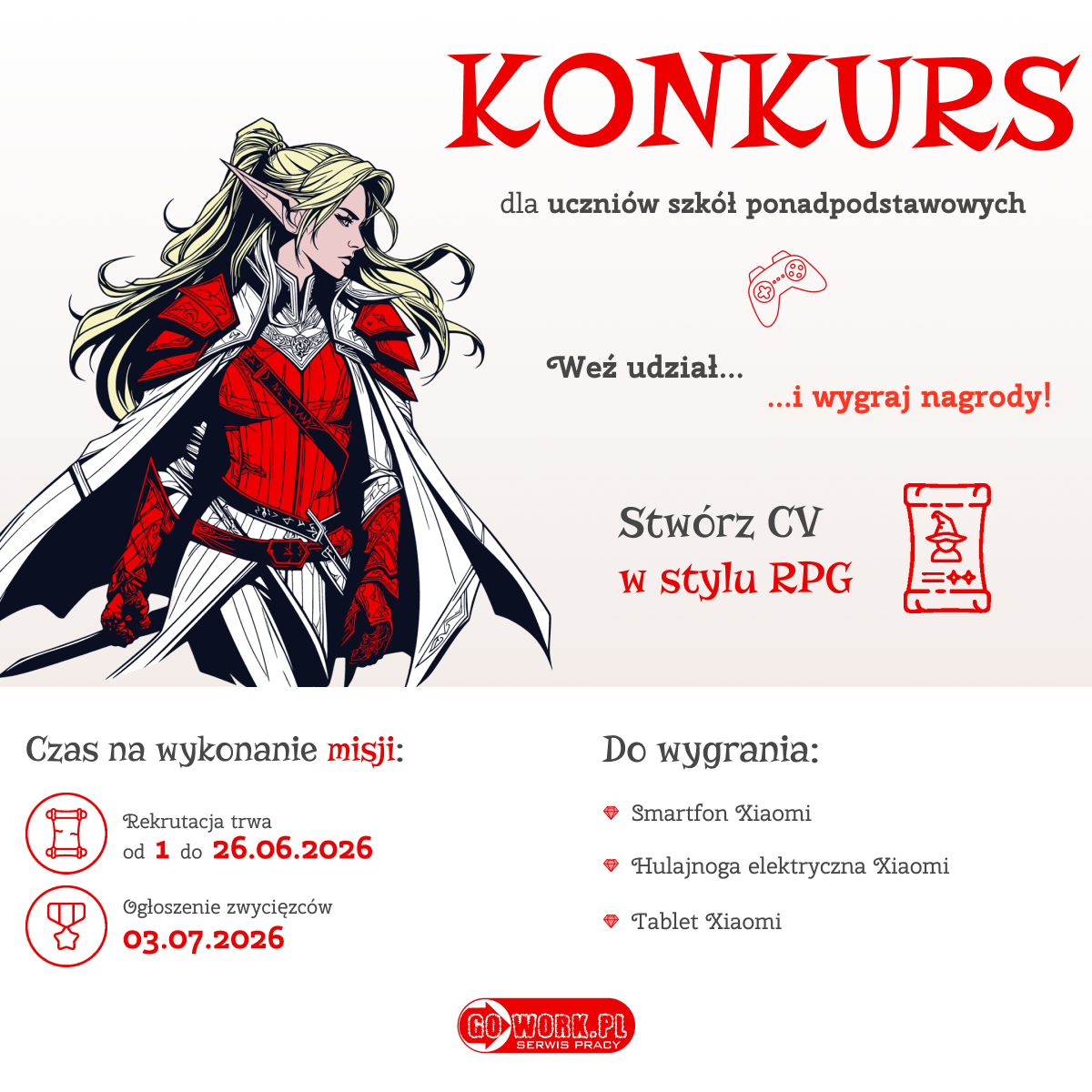 konkurs gamer CV