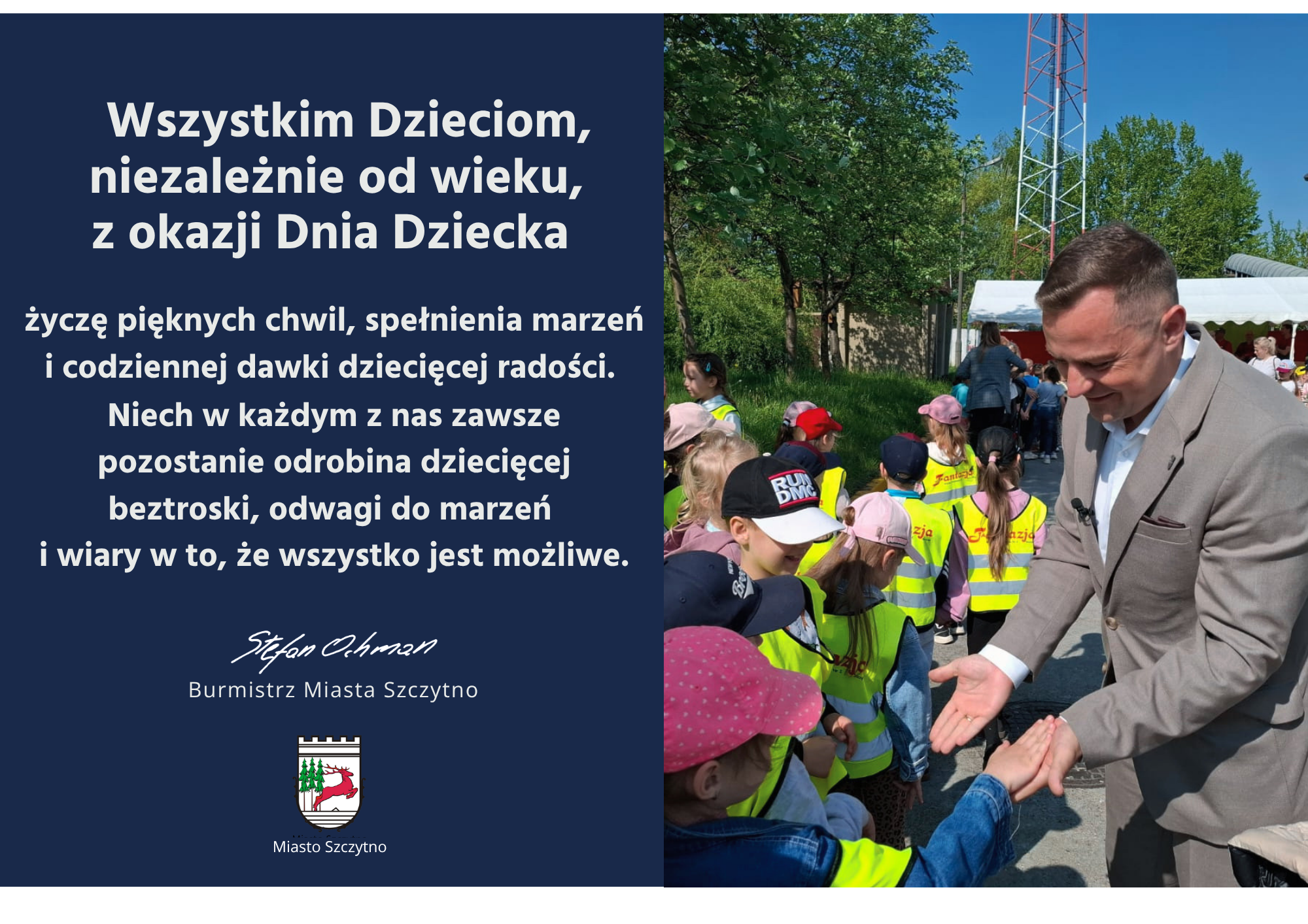 burmistrz i dzieci 